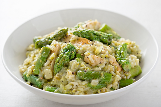 Spring Asparagus & Chicken with Orzo