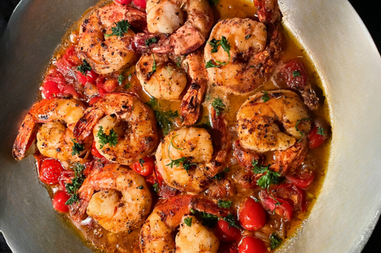 Tiger Shrimp in Tomato Broth Recipe